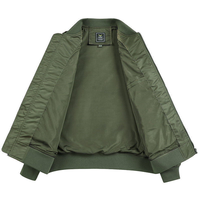 Men's bomber jacket in utility style with wind-resistant shell, multiple pockets and ribbed cuffs Fashion Glam