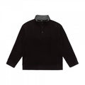 Unisex Henley fleece pullover with short button closure, stand-up collar and boxy cut Fashion Glam