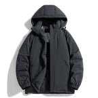 Men's Technical Quilted Parka with Hood, Thermo Insulation and Chest Zip Pocket Fashion Glam