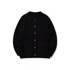 Unisex Chunky Knitted Shirt Jacket with Kent Collar, Button Placket and Patch Pockets Fashion Glam