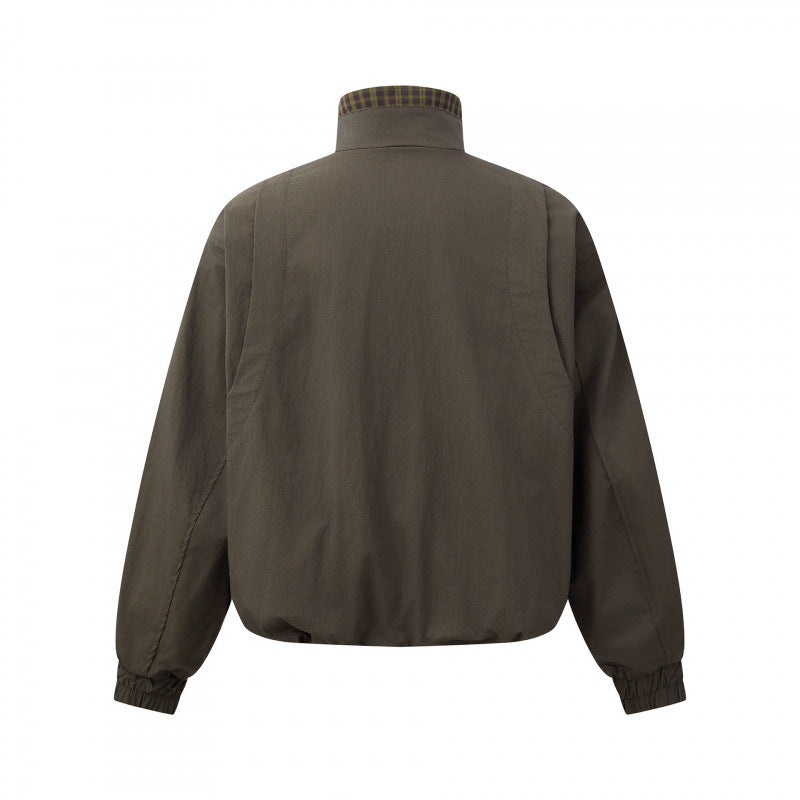 Men's short jacket with stand-up collar and decorative toggle fastenings Fashion Glam