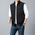 Men's functional vest in urban utility style with organizer pockets and stand-up collar Fashion Glam