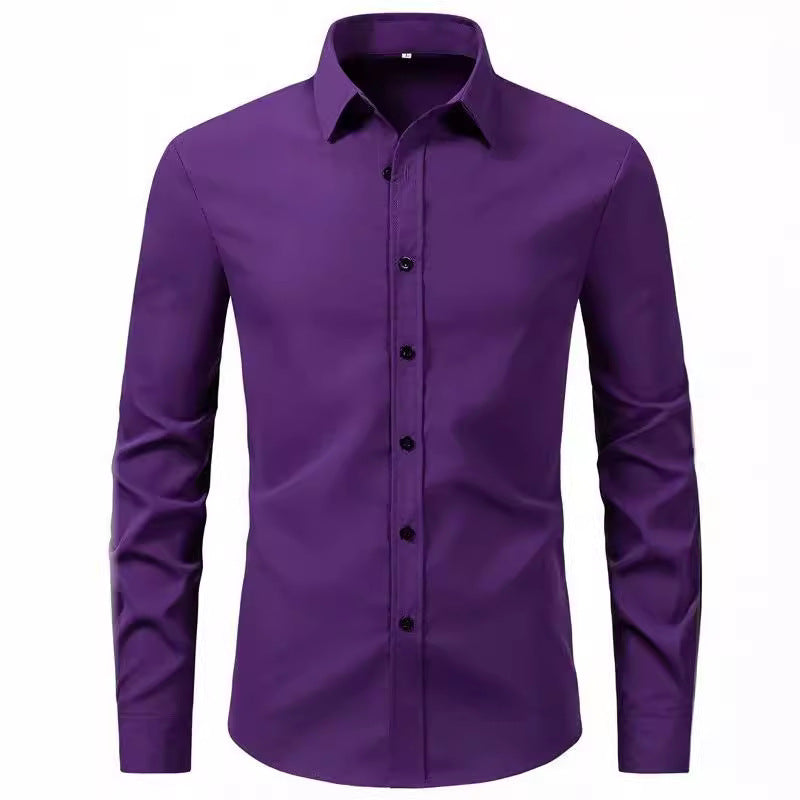 Men's elegant long-sleeve shirt made of high-quality cotton with modern collar Fashion Glam