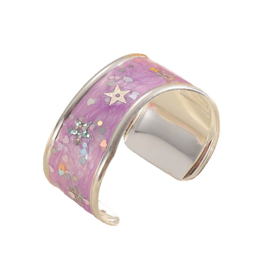 Women's bangle with sparkling star motif Fashion Glam
