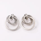 Women's Hanging Earrings with Elegant, Curved Ring Design Fashion Glam