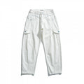 Women's High-Waisted Cargo Pants Relaxed Fit with Flap Pockets and Raw Hem Fashion Glam