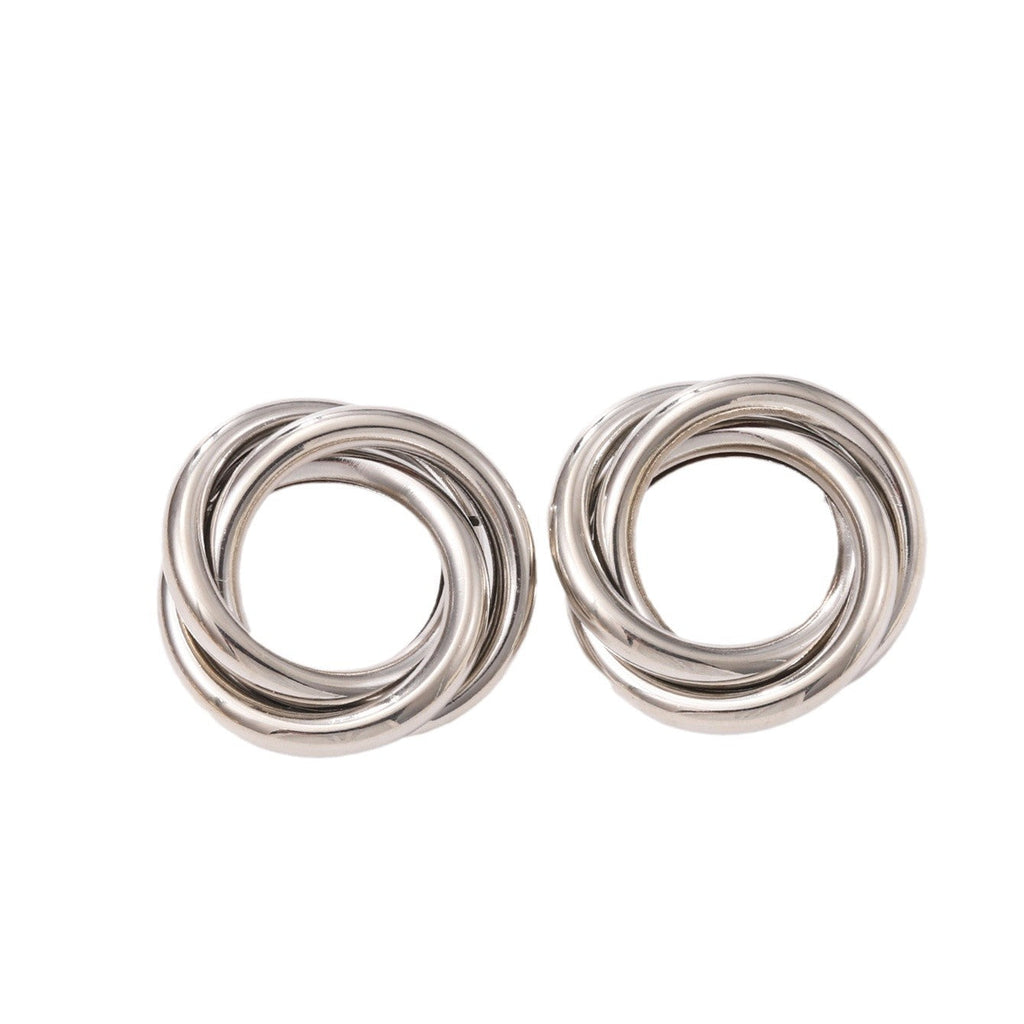Women's Hanging Earrings with Elegant, Curved Ring Design Fashion Glam