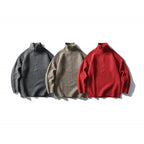 Unisex Oversize Ribbed Half-Zip Sweater with Stand-Up Collar Fashion Glam