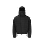 Unisex lightweight padded hooded jacket with thermo insulation, stand-up collar and concealed zipper Fashion Glam