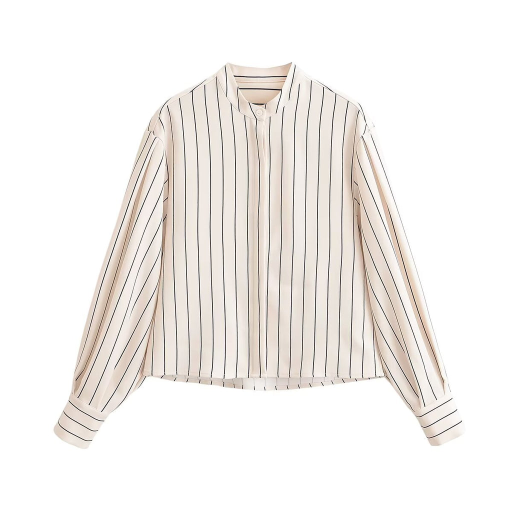 Women's High-waisted Wide Pleated Pants with Drawstring and Vertical Stripes Fashion Glam