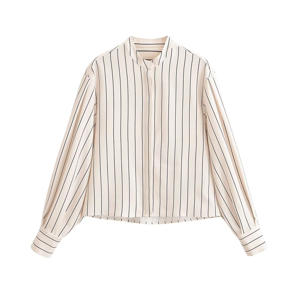 Women's High-waisted Wide Pleated Pants with Drawstring and Vertical Stripes Fashion Glam
