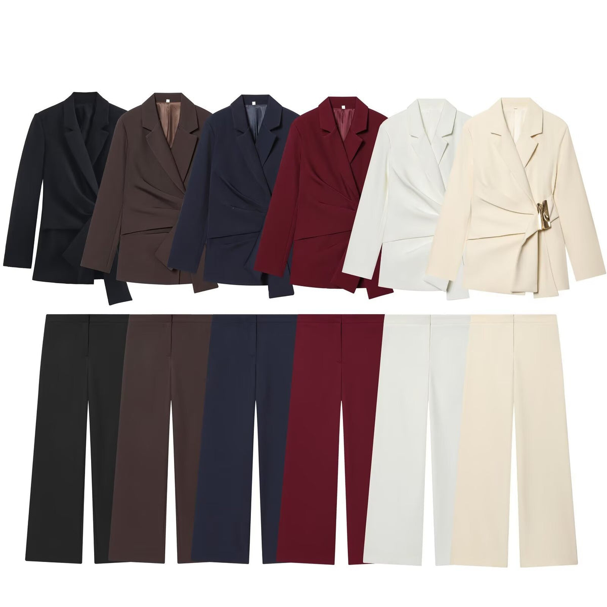 Women High-Waisted Palazzo Pants with Wide Leg and Smooth Waistband Fashion Glam