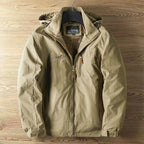 Men's Breathable Water-Repellent Outdoor Jacket with Hood and Zipper Fashion Glam