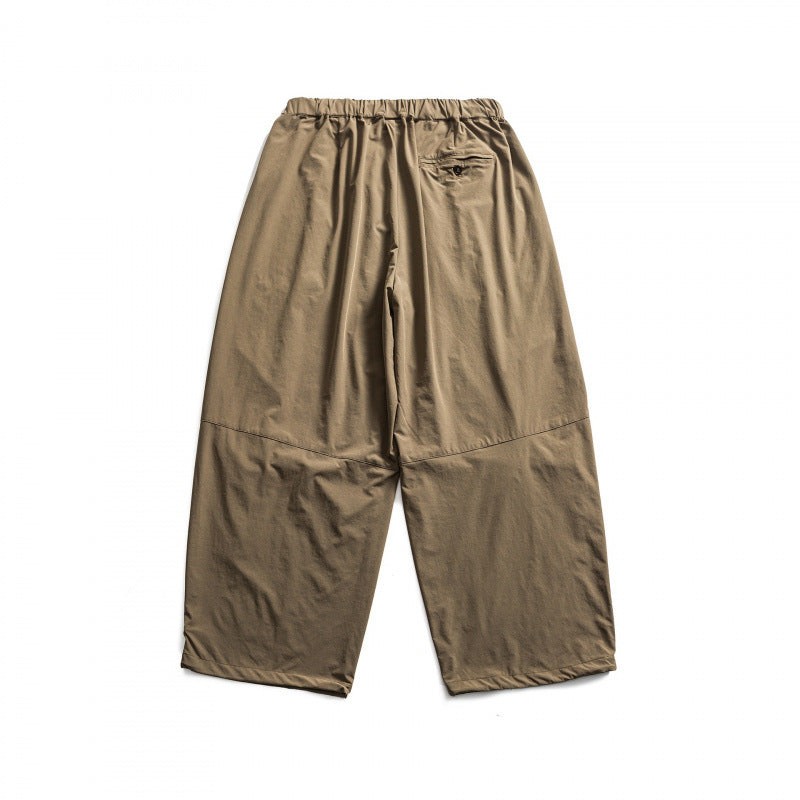 Unisex Wide Harem Pants with Drapes, Elastic Waistband and Drawstring Fashion Glam