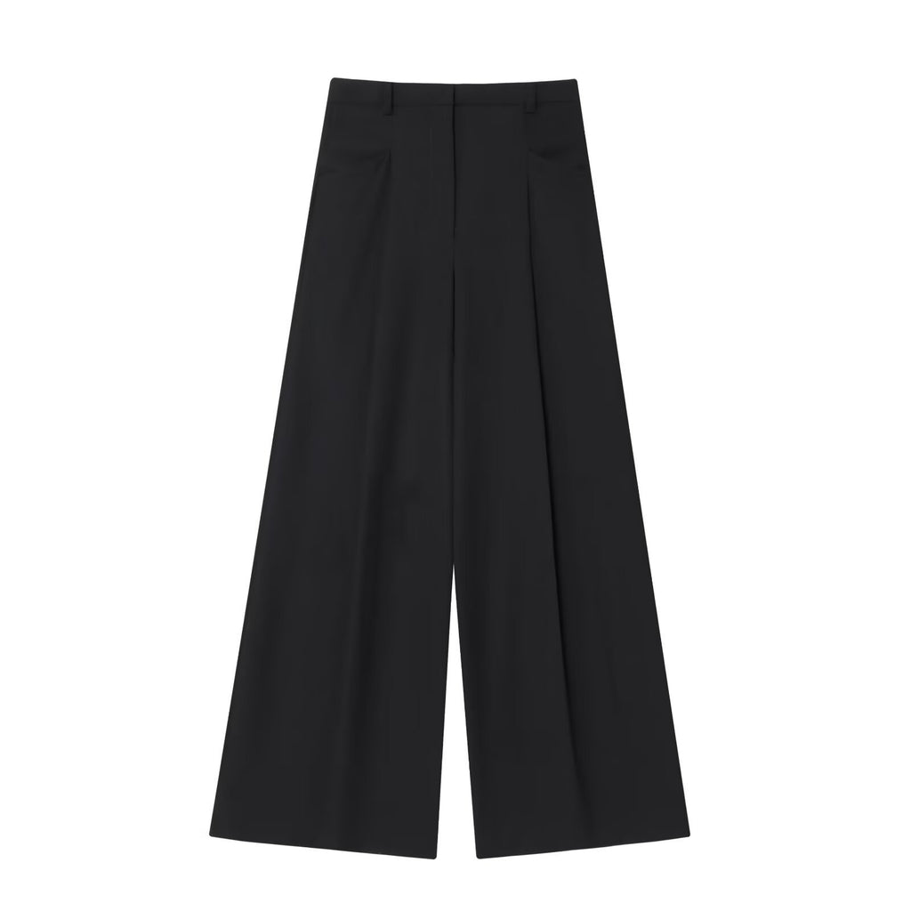 Women's High-Waisted Culotte Pants with Wide Legs, Crease and Stylish Tailoring Look Fashion Glam