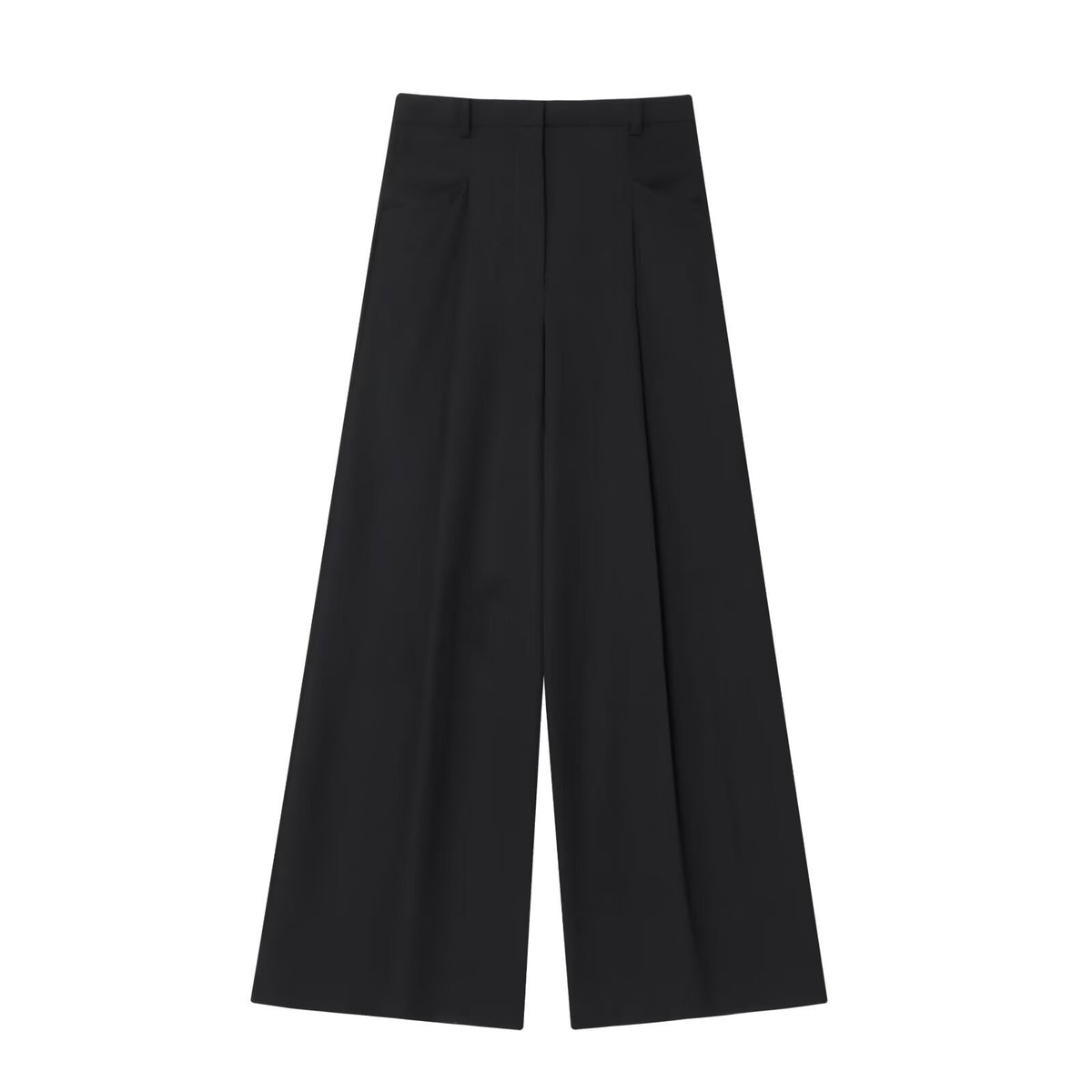 Women's High-Waisted Culotte Pants with Wide Legs, Crease and Stylish Tailoring Look Fashion Glam