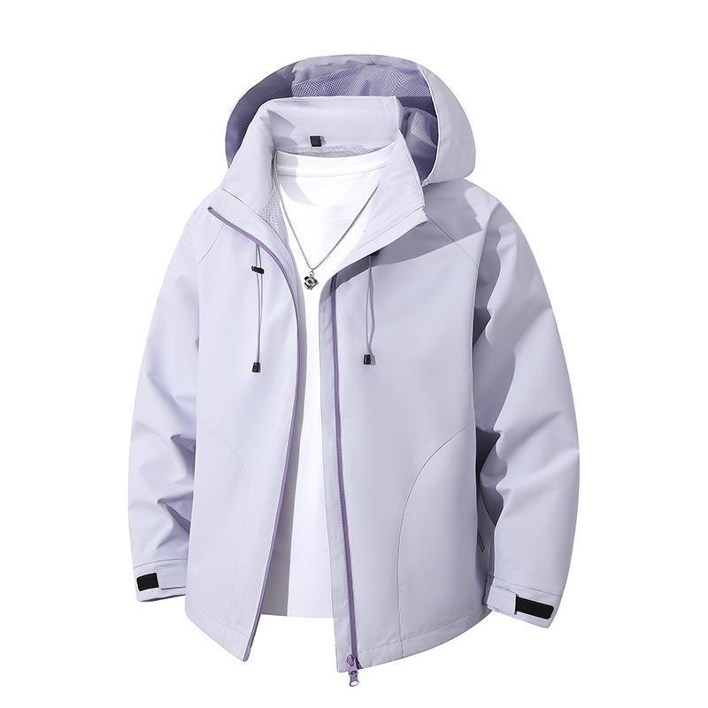 Men's Lightweight Softshell Hooded Jacket with Adjustable Hood and Wind- and Water-Repellent Membrane Fashion Glam