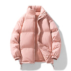 Women's Lightweight Down-Look Puffer Jacket with High Collar, Drawstring Hem, and Elastic Cuffs Fashion Glam