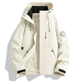 Men's Water and Windproof Softshell Outdoor Jacket with Adjustable Hood Fashion Glam