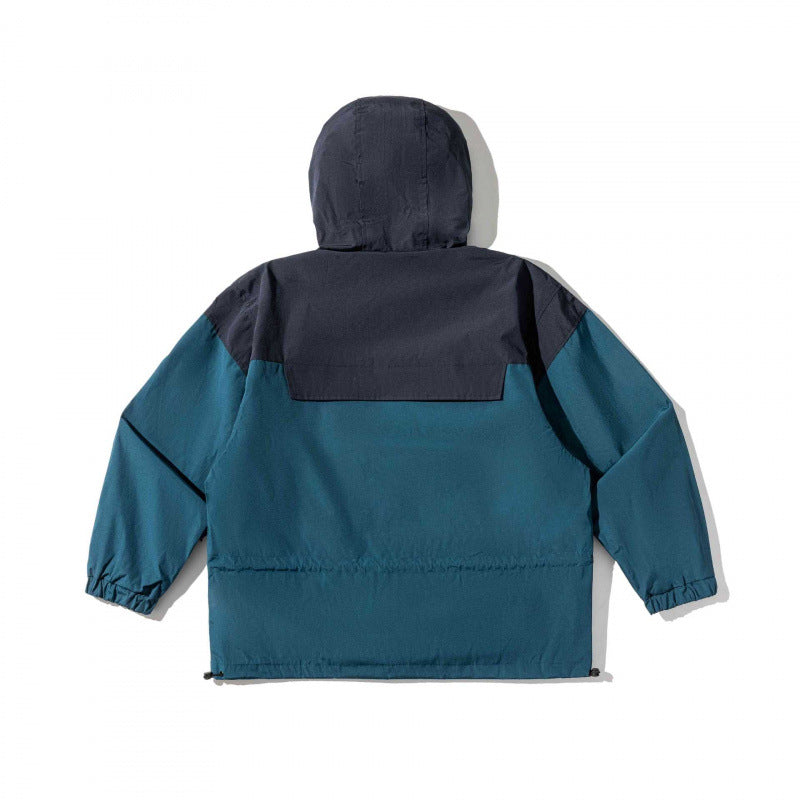 Unisex Loose-Fitting Utility Field Jacket with Hood, Drawstring and Flap Pockets Fashion Glam