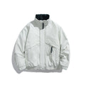 Unisex Boxy Padded Short Jacket with Asymmetric Pockets and High Stand-up Collar Fashion Glam