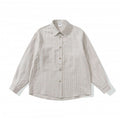 Unisex Lockeres Oversize Shirt made of linen blend with fine waffle texture and breast pocket Fashion Glam