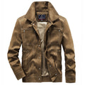 Men's suede trucker jacket with snap buttons and contrast stitching Fashion Glam