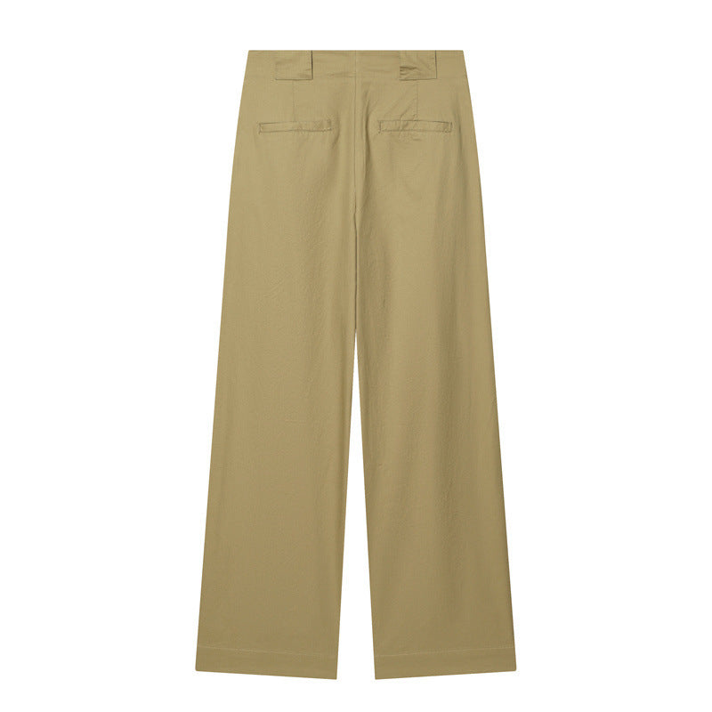 women's wide pleated pants with high waist and distinctive front creases Fashion Glam