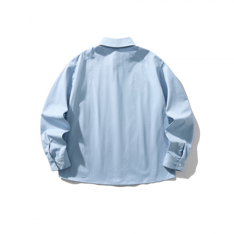 Unisex Oversized Shirt Jacket with concealed button placket, boxy silhouette and rounded hem Fashion Glam