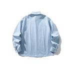 Unisex Oversized Shirt Jacket with concealed button placket, boxy silhouette and rounded hem Fashion Glam