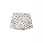 Women’s lightweight polka dot set with oversized shirt jacket and drawstring shorts Fashion Glam