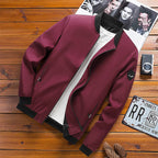Men's urban lightweight bomber jacket with concealed two-way zipper, ribbed cuffs and arm pocket Fashion Glam