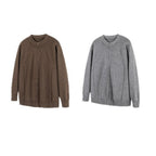 Unisex Well-Groomed Knit Zip Jacket in Oversize Bomber Style with Round Neck Fashion Glam