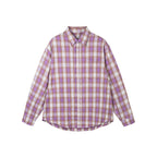Women Oversized Check Shirt with Longline Cut, Chest Pocket and Rounded Hem Fashion Glam
