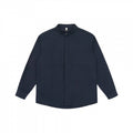 Unisex Oversized Shirt Jacket with Stand-up Collar, Concealed Button Placket and Patch Chest Pockets Fashion Glam