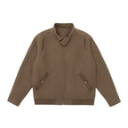 Men's Lightweight Blouson Jacket in Bomber Style with Stand-Up Collar and Concealed Zipper Fashion Glam