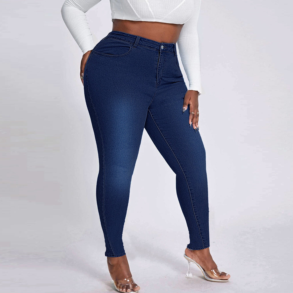Women's High-Waist Skinny Jeans flattering with stretch and high waist Fashion Glam