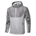 Men's Lightweight Reflective Hooded Windbreaker with Mesh Lining and Zipper Pockets Fashion Glam