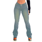 Ladies low-rise sculpting bootcut jeans with V-seam and slight stretch Fashion Glam