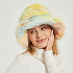 Ladies Fluffy Bucket Hat made of high-quality faux fur with teddy texture Fashion Glam