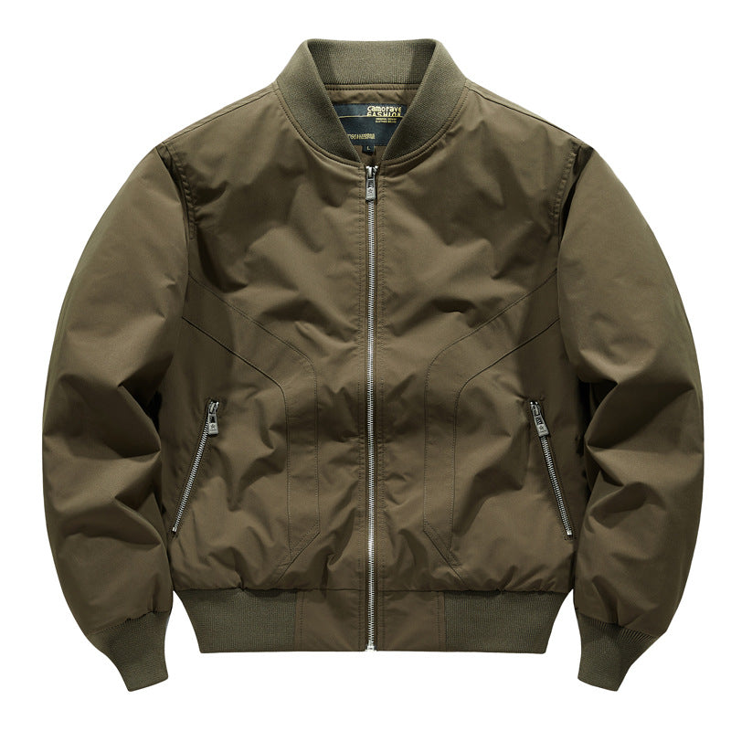 Men's Technical Bomber Jacket with Windproof Shell, Ribbed Cuffs and Zipper Pockets Fashion Glam