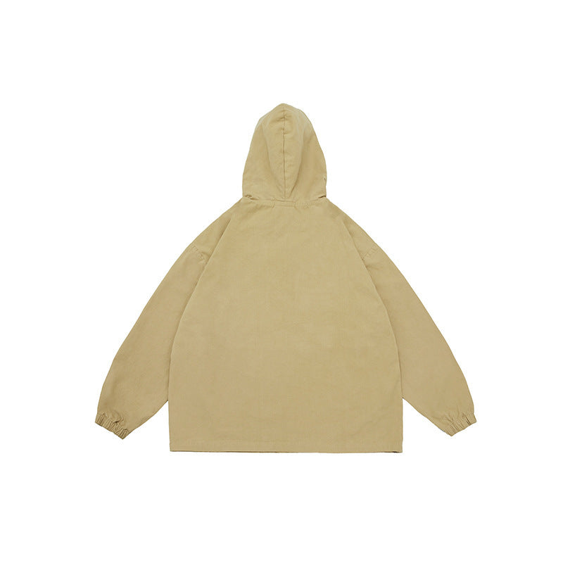 Unisex Oversized Hoodie with Button Placket, Kangaroo Pocket and Elastic Cuffs Fashion Glam