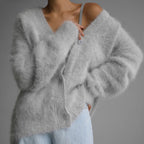 Women's Cozy Cardigan made of fine Mohair Fashion Glam