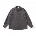 Unisex Boxy Overshirt Jacket in Utility Style with Patch Flap Pockets and Shirt Collar Fashion Glam