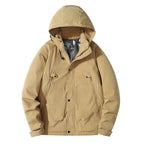 Men's Lightweight Hooded Jacket made of Softshell with Thermal Lining and Minimalist Zip Pockets Fashion Glam