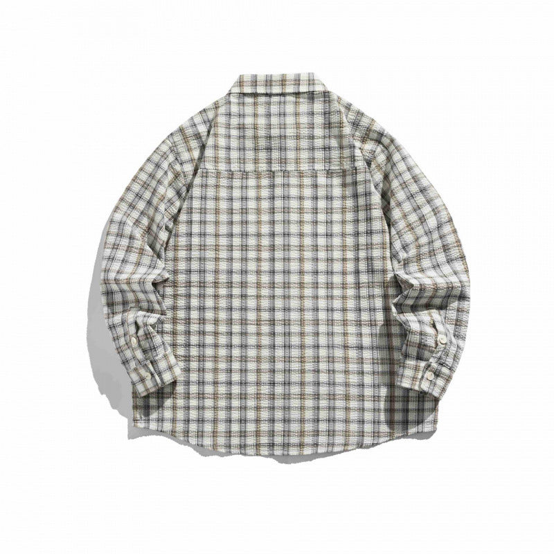 Unisex Checkered Overshirt made of lightweight Flannel in Relaxed-Boxy-Fit with chest patch pocket Fashion Glam