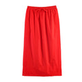 Women’s maxi skirt with elastic drawstring waistband and straight fall Fashion Glam