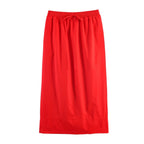 Women’s maxi skirt with elastic drawstring waistband and straight fall Fashion Glam
