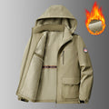 Men's Wind and Water Resistant Hooded Parka with Soft Fleece Lining and Multi-Functional Pockets Fashion Glam