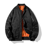Men's Pilot Bomber Jacket in Military Look with Contrasting Lining, Arm Pocket and Ribbed Cuffs Fashion Glam